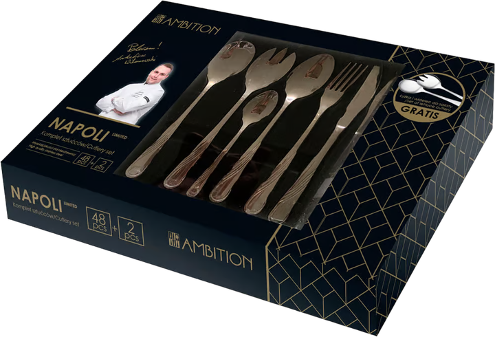 Набір столових приборів Ambition Napoli 50 предметів (5904134838902) - зображення 7