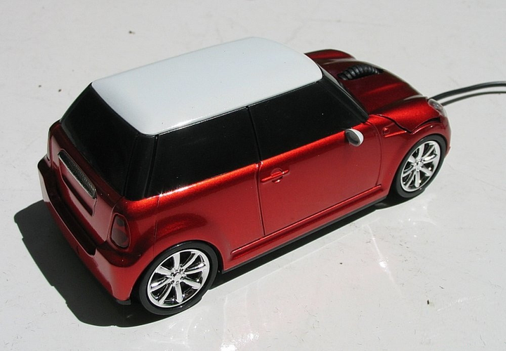 Мышка компьютерная проводная Mini Cooper красная L0107 - изображение 2