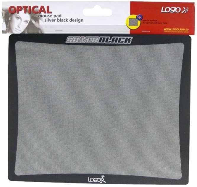 Ігрова поверхня Logo SilverBlack 18 x 22 см Control Speed Black/Silver (8590274273870) - зображення 1