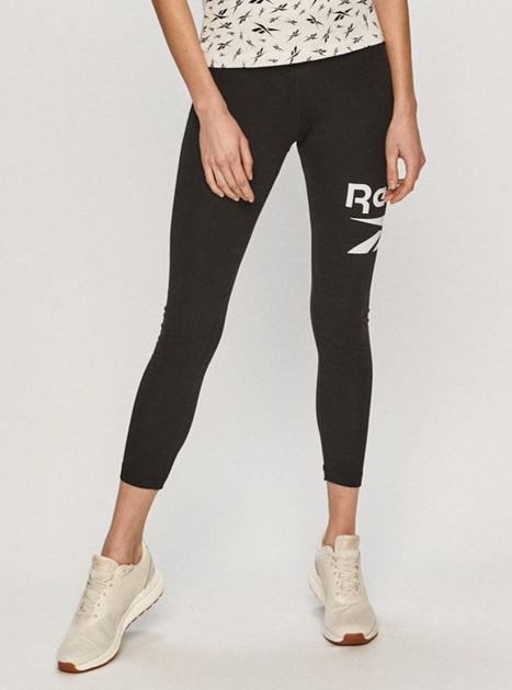 Спортивні легінси жіночі Reebok Identity Big Logo Cotton Legging 100042568 XL Чорні (4064048140292) - зображення 1