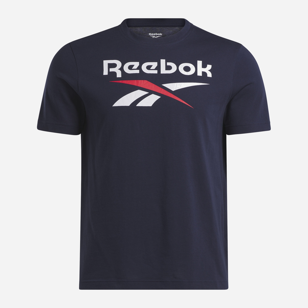 Футболка бавовняна довга чоловіча Reebok Identity Big 100071176 M Темно-синя (4066763464844) - зображення 1