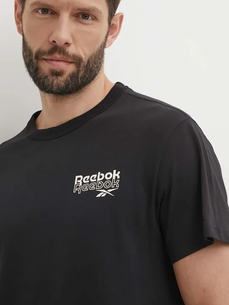 Koszulka męska bawełniana Reebok Ri Brand Proud Gfx Ss Tee 100076383 M Czarna (1200143336472) - obraz 4