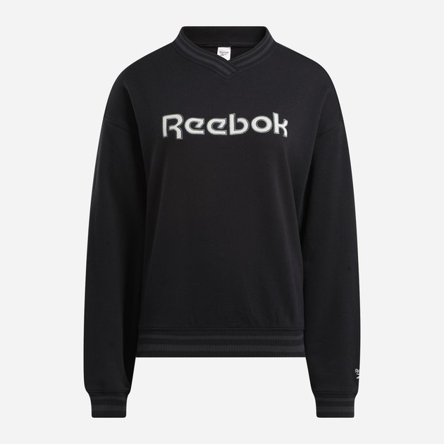 Bluza bez kaptura damska Reebok Team Crew 100205758 XL Czarna (1200143847367) - obraz 1