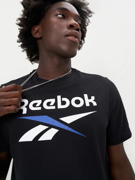 Koszulka męska bawełniana Reebok Identity Big Logo Tee 100206029 S Czarna (1200143952764) - obraz 3