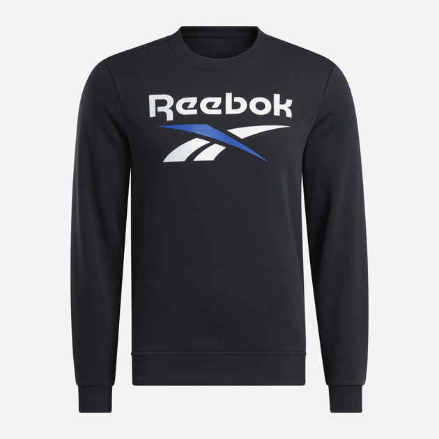 Світшот на флісі утеплений чоловічий Reebok Identity Big Logo Fleece Crew 100206935 S Чорний (1200143880388) - зображення 1