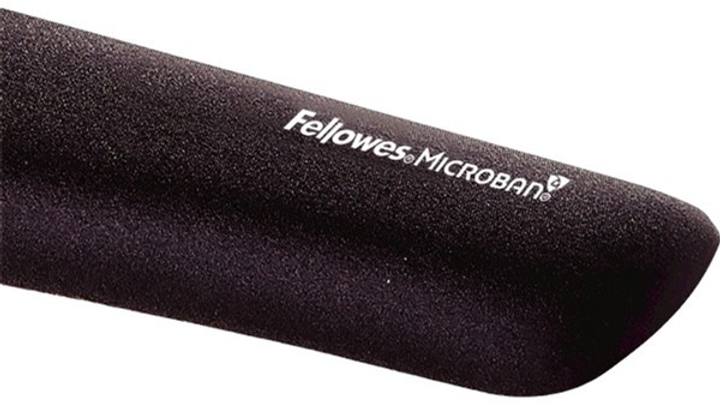 Подкладка под запястья для клавиатуры Fellowes PlushTouch 47.5 x 6.2 см Black (FELFERGWPADKEYBPTN) - изображение 2