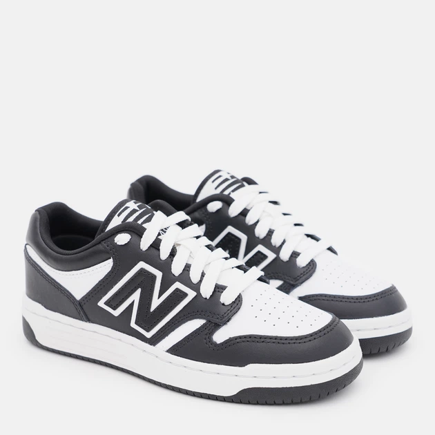 Sneakersy młodzieżowe chłopięce New Balance 480 GSB480BW 36 (4US) Czarny/Biały (197375092119) - obraz 2
