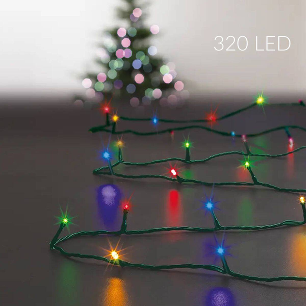 Світлодіодна гірлянда Feeric Lights & Christmas 320 LED Multicolour (3560238356654) - зображення 2