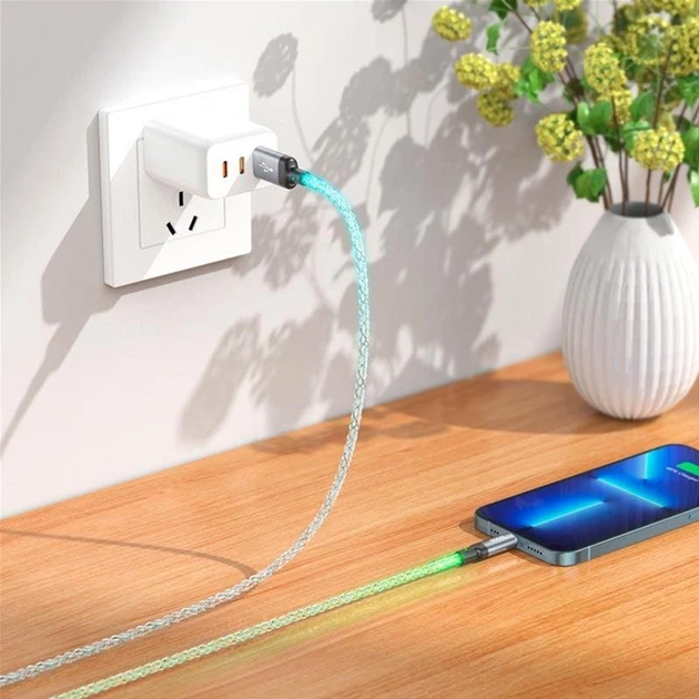 Кабель Hoco U112 Shine charging data cable for iP Gray (6931474788801) - изображение 8