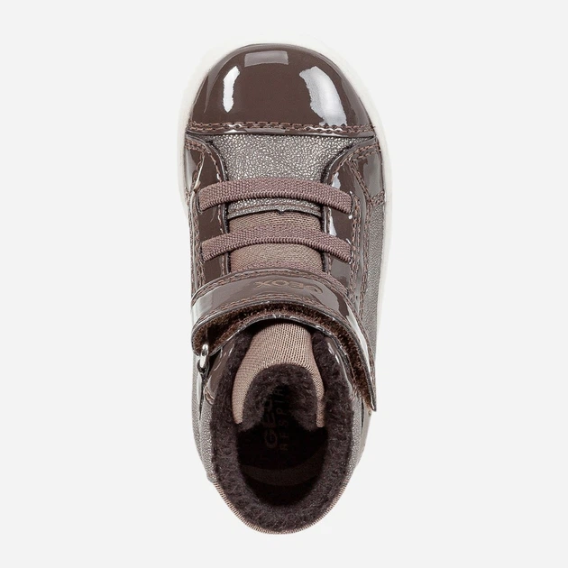 Дитячі зимові черевики для дівчинки Geox B041MB0PVHH-C9006 25 Коричневі (8054730633269) - зображення 4