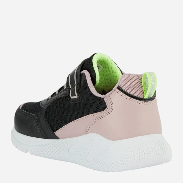 Sneakersy dziecięce dla dziewczynki Geox J26FWA0BC14-C0724 28 Czarny/Pudrowy (8050036702036) - obraz 3