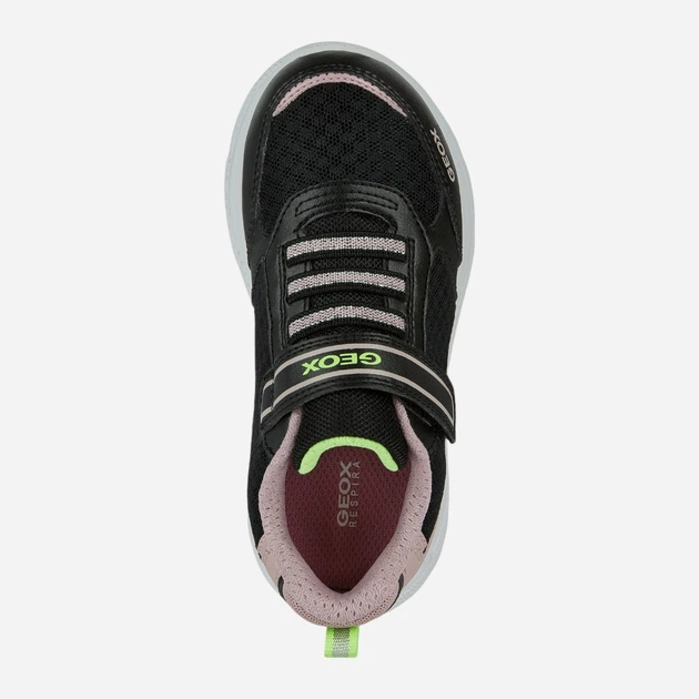 Sneakersy dziecięce dla dziewczynki Geox J26FWA0BC14-C0724 34 Czarny/Pudrowy (8050036702098) - obraz 4