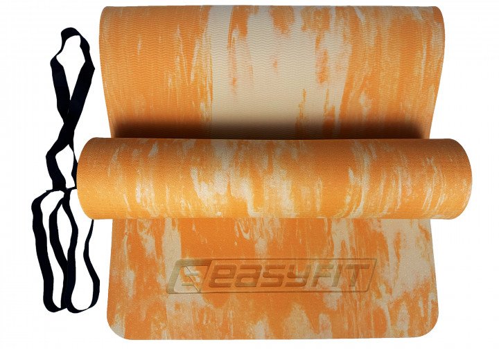 Коврик для йоги и фитнеса EasyFit s-EVA Mat 8 мм Оранжевый - изображение 3