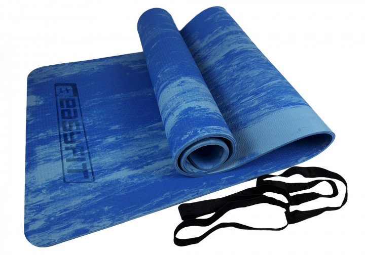 Коврик для йоги и фитнеса EasyFit s-EVA Mat 8 мм Синий - изображение 2