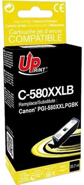 Tusz do drukarek UPrint PGI-580PGBK XXL do Canon 25.7 ml Black (C-580XXLB) - obraz 1