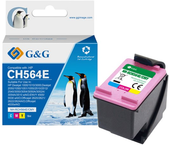 Картридж G&G CH564EE для HP Color 18 мл (NH-RC564CL) - зображення 1