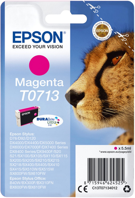 Картридж Epson T0713 5.5 мл Magenta (C13T07134022) - зображення 1