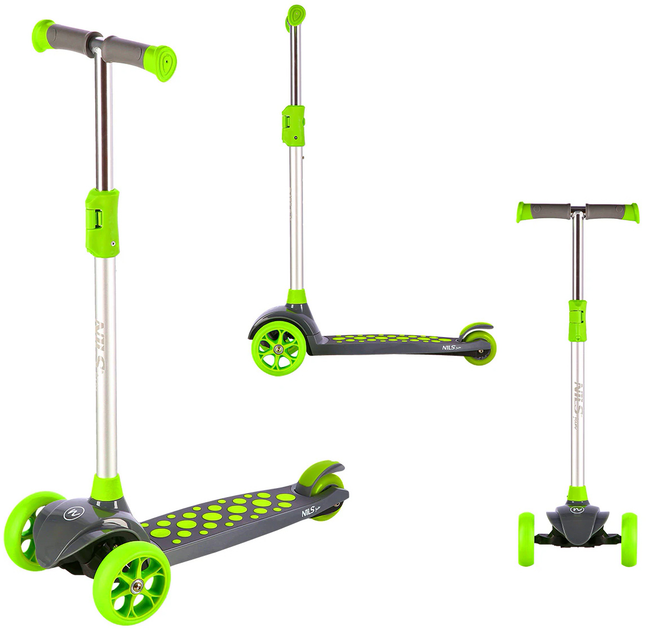 Самокат дитячий Nils Fun HLB02 Зелений (5907695544343) - зображення 10