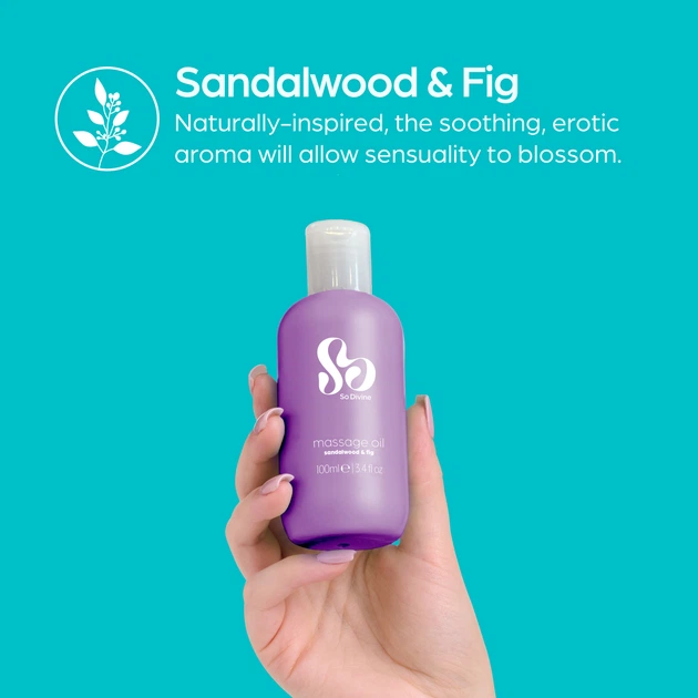 Масло для чуттєвого масажу Sandalwood & Fig So Divine - изображение 2