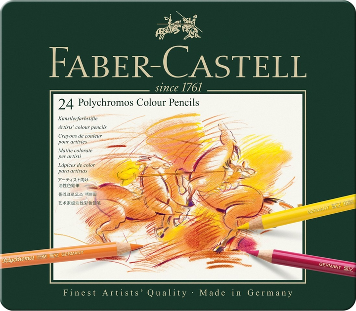 Zestaw ołówków kolorowych Faber-Castell Polychromos 24 sztuki (110024) - obraz 1