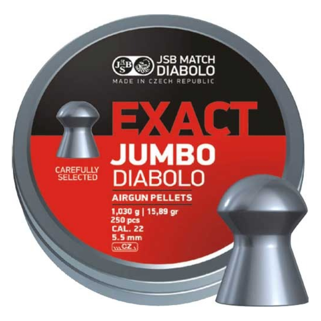 Кулі для пневматики JSB Diabolo Exact Jumbo (5,5мм, 1,03г, 250 шт) - изображение 1