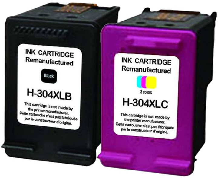 Набір картриджів UPrint H-304XL PACK для HP Dual pack 20 мл + 18 мл Black + Color (H-304XL BK.CL PACK) - зображення 1