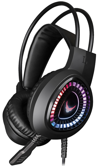 Słuchawki przewodowe gamingowe VARR Gaming RGB Headphones USB 3.5 Lite Black (VH8010L) - obraz 1