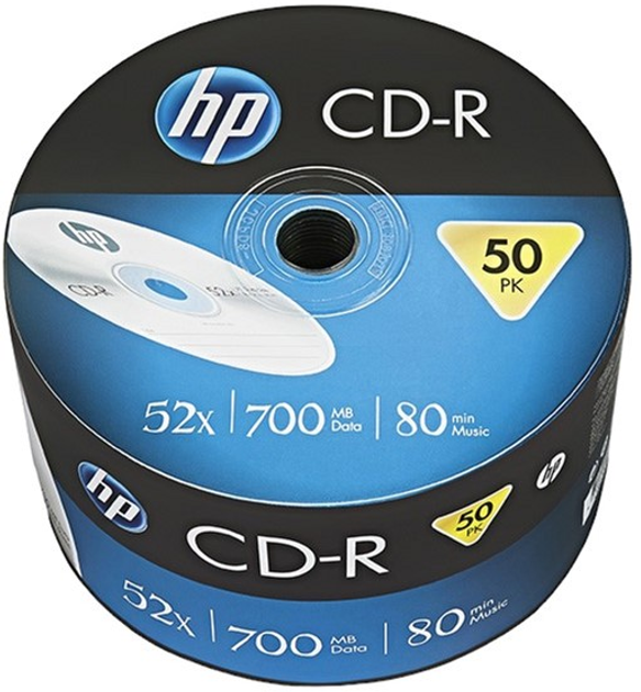 Płyta optyczna HP CD-R Non-rewritable 700 Mb 52X 80 min 50 szt (4710212142189) - obraz 1