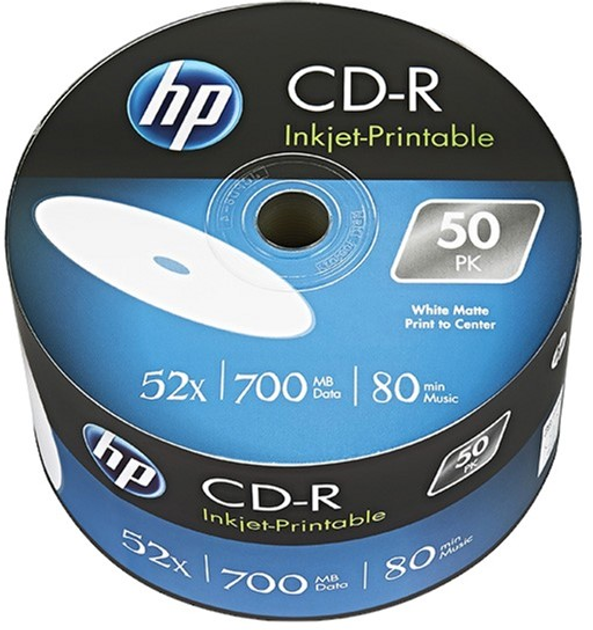 Płyta optyczna HP CD-R Printable 700 Mb 52X 80 min 50 szt (4710212142233) - obraz 1