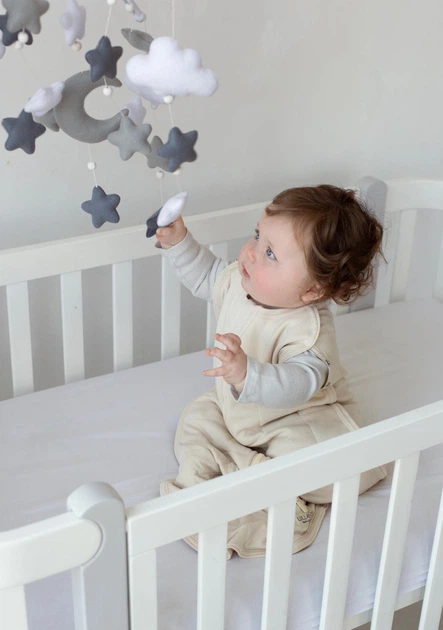 Дитячий обважений спальник LULLABOO М 92 см 9-18 місяців Молочний - зображення 3