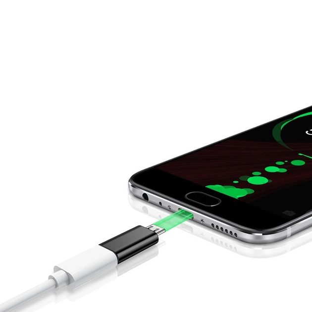 Адаптер перехідник Type-C - Micro USB Black - изображение 4