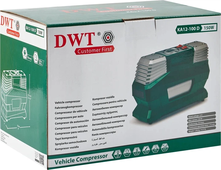 Автомобільний компресор DWT KA12-100 D - зображення 13