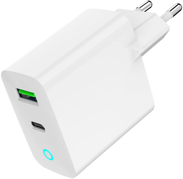 Сетевое зарядное устройство Gembird PD 20W USB-А + Type-C (TA-UC-PDQC20L-W-01) - Фото 6 Сетевое зарядное устройство Gembird PD 20W USB-А + Type-C (TA-UC-PDQC20L-W-01) - изображение 6