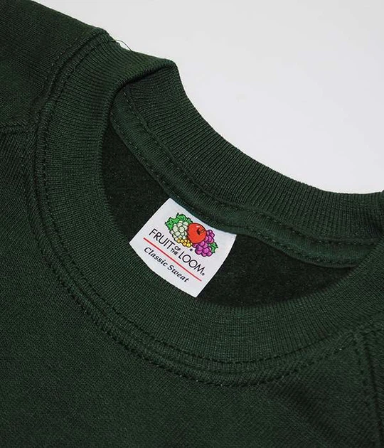 Свитшот Fruit of the Loom Classic raglan sweat kids 104 см Темно-зеленый (062039038104) - изображение 3