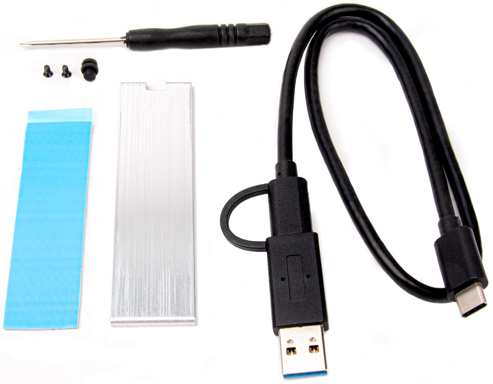 Зовнішня кишеня SilverStone MS13 USB-C 3.2 Gen2 10Gbps NVMe / SATA M.2 RGB Black (SST-MS13) - зображення 5