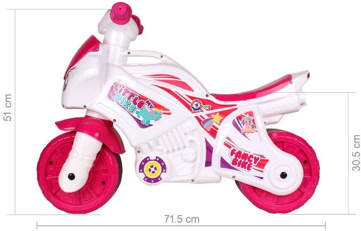 Jeździk Technok Motocykl Biało-różowy 6368 (4823037606368) - obraz 3