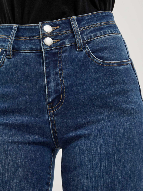 Jeansy skinny damskie z wysokim stanem Moodo L-JE-4023 S Granatowe (5904152378060) - obraz 4