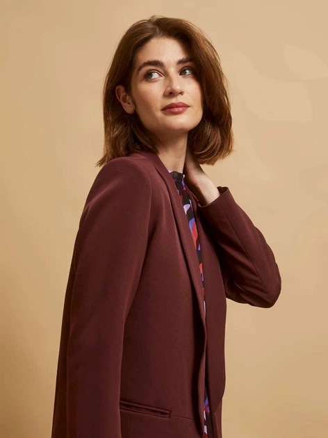 Marynarka damska Moodo Z-MR-4207 L Brązowa (5904152411460) - obraz 5