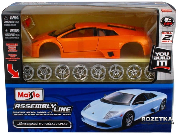 Model metalowy do skladania Maisto Lamborghini Murcielago 1:24 LP640 Pomarańczowy (39292) (90159392927) - obraz 2