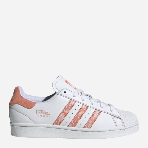 Trampki damskie do kostki adidas Originals Superstar W IE3007 39.5 (6UK) Biały/Brzoskwiniowy (4066765901620) - obraz 1