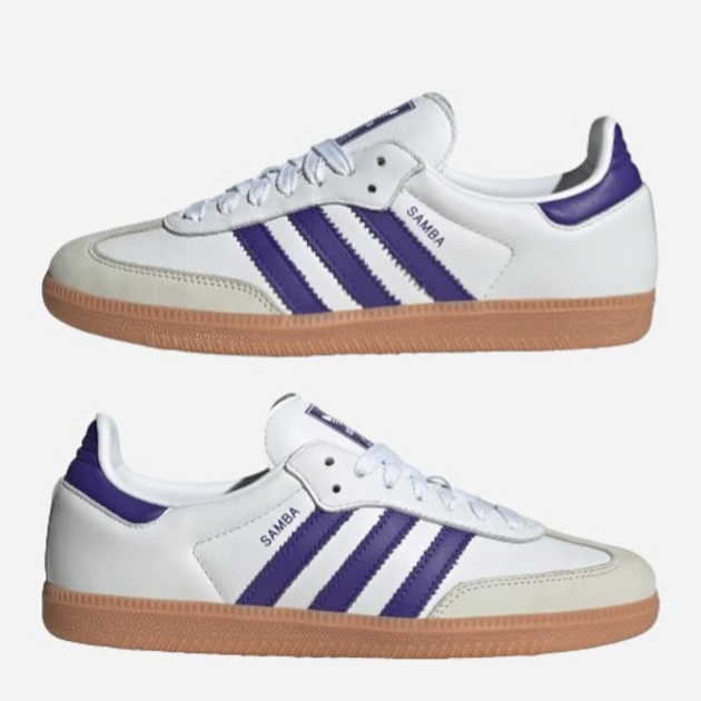 Sneakersy damskie do kostki adidas Originals Samba OG W IF6514 36 (3.5UK) Biały/Fioletowy (4066765922991) - obraz 6