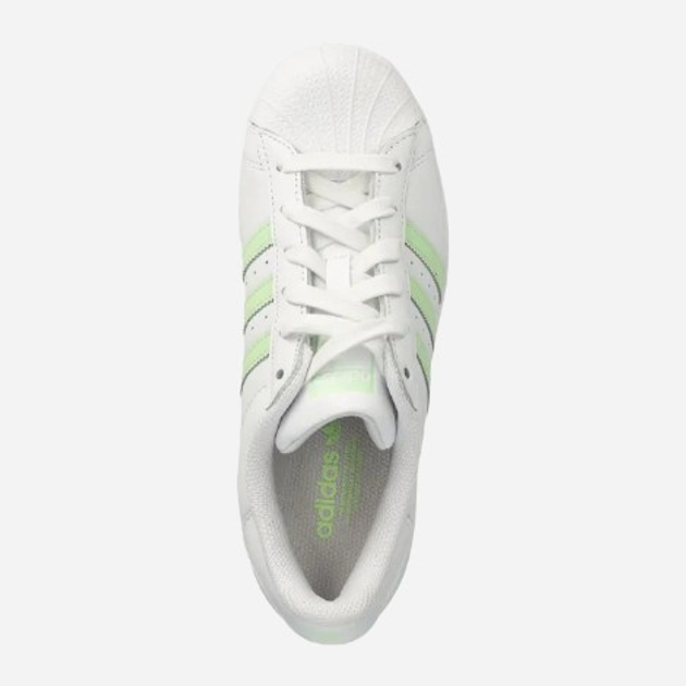 Sneakersy damskie do kostki adidas Originals Superstar W IE3005 36.5 (4UK) Biały/Seledynowy (4066765905482) - obraz 4