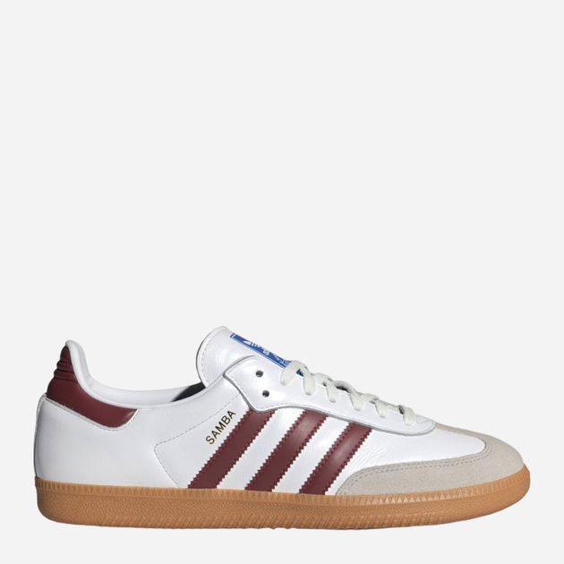 Чоловічі кеди низькі adidas Originals Samba OG IF3813 40.5 (7UK) Білий/Темно-червоний (4066759170971) - зображення 1