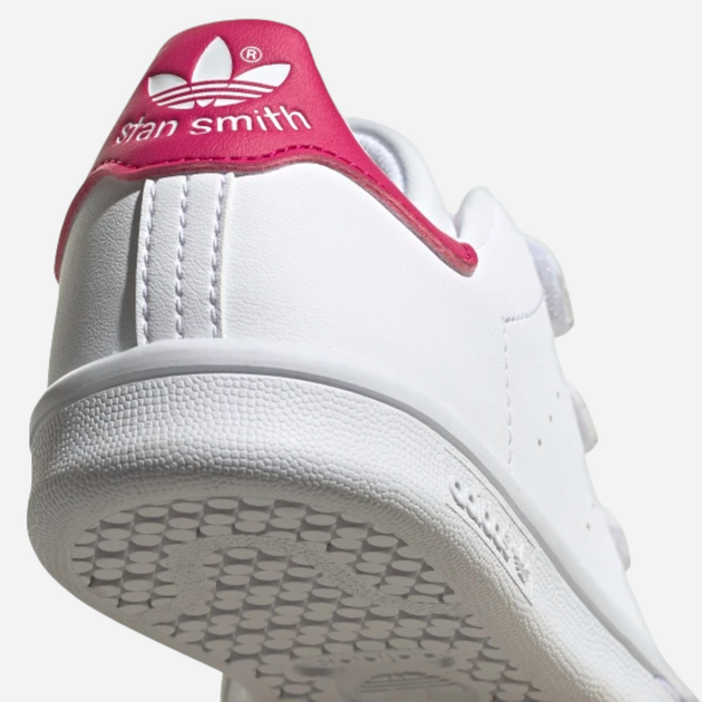 Sneakersy dla dziewczynki na rzepy adidas Originals Stan Smith CF C FX7540 35 (2.5UK) Białe (4064037696373) - obraz 8