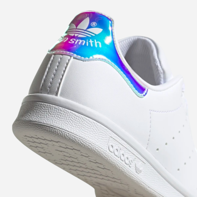 Sneakersy dziecięce dla dziewczynki adidas Originals Stan Smith J FX7521 36 (3.5UK) Białe z niebieskim kameleonem (4064037252876) - obraz 7