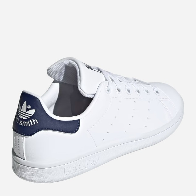 Підліткові кеди для дівчинки adidas Originals Stan Smith J H68621 36.5 (4UK) Білі з темно-синім (4064043561221) - зображення 4