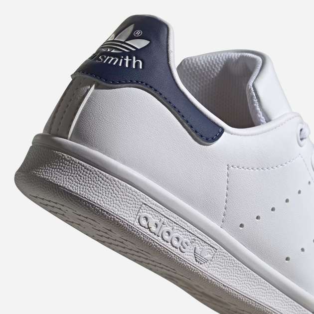 Sneakersy dziecięce dla dziewczynki adidas Originals Stan Smith J H68621 37 (4.5UK) Białe z granatowym (4064043561214) - obraz 8