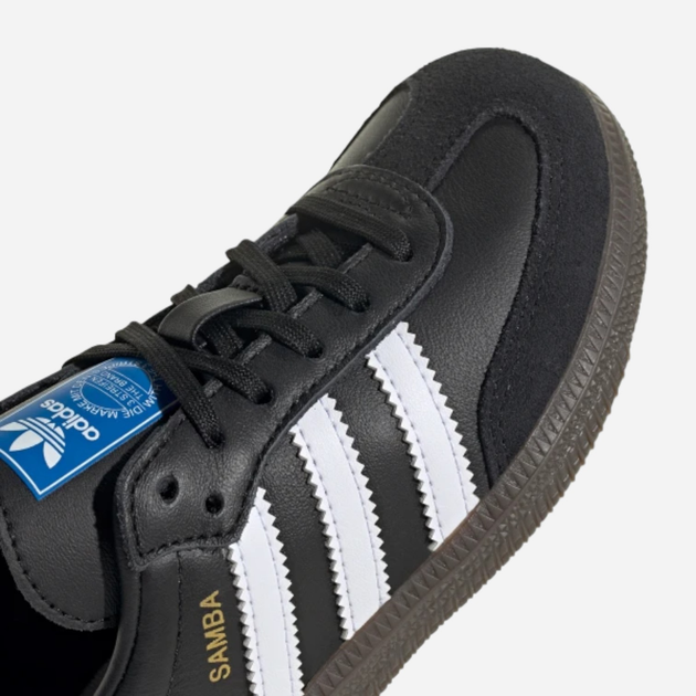 Дитячі кеди для хлопчика adidas Originals Samba OG C IE3678 33 (1UK) Чорні (4067886695290) - зображення 7
