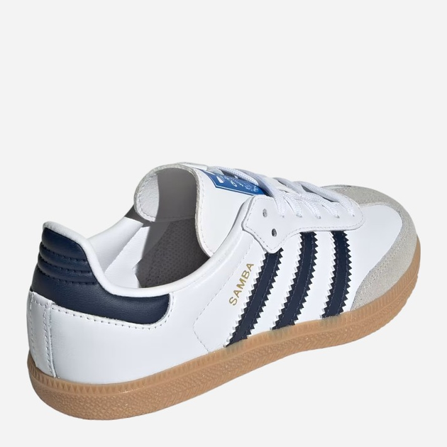 Дитячі кеди для хлопчика adidas Originals Samba OG C IE1332 27 (10KUK) Білі з чорним (4067892678683) - зображення 4