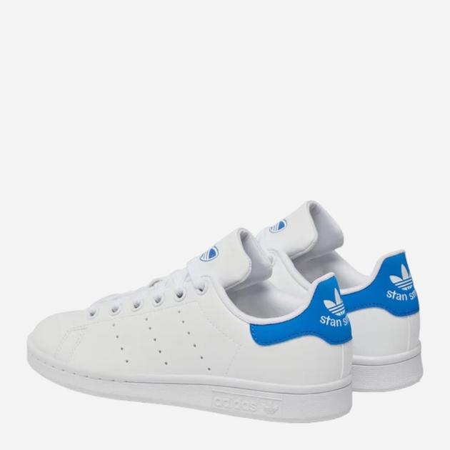Sneakersy dziecięce dla dziewczynki adidas Originals Stan Smith J IE8110 38.5 (5.5UK) Białe z niebieskim (4066765292261) - obraz 5